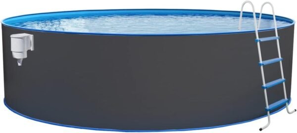 Piscina de Pared de Acero, 350 x 120 cm, Color Antracita - Imagen 2