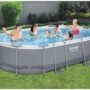 Piscina elevada de acero eléctrico 56448-3 de 488 x 305 x 107 cm