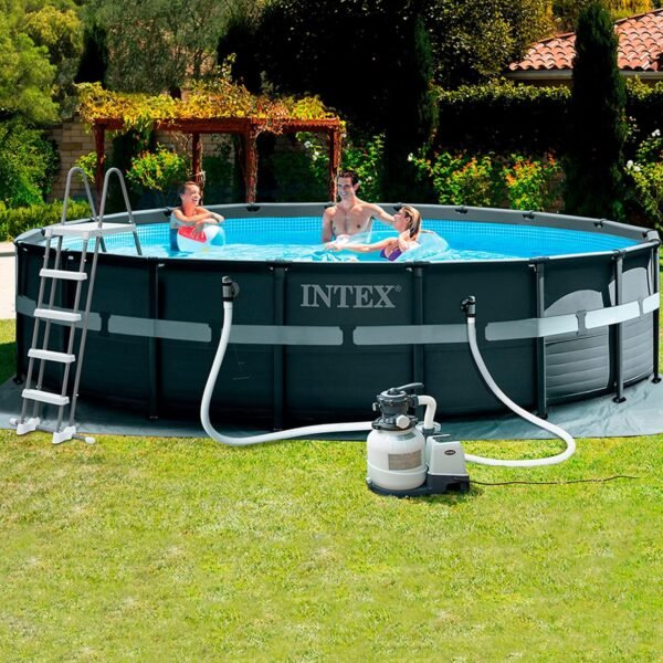 Intex Piscina elevada redonda Ultra XTR Frame 549x132 cm - Imagen 3