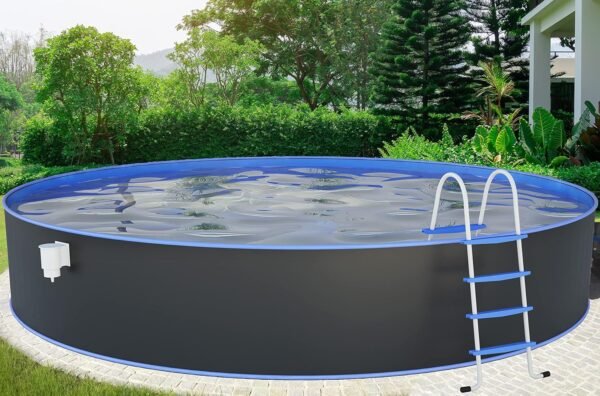 Piscina de Pared de Acero, 350 x 120 cm, Color Antracita - Imagen 3